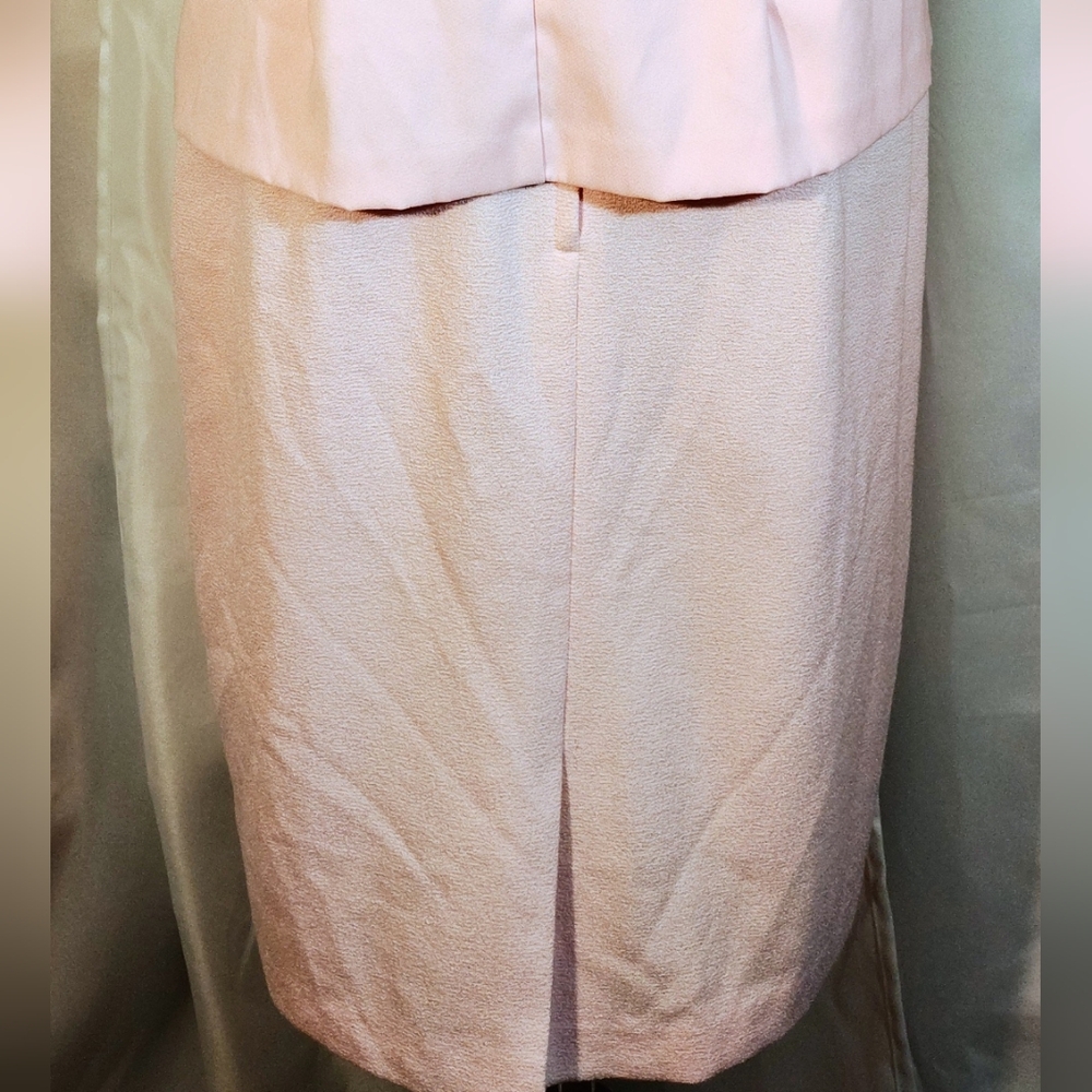 Sag Harbor Skirt+Jacket: Lisa Jo BttnUp Jacket, Shrt Sleeve, Collar+Midi Skirt,L - Picture 10 of 13